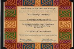 2009-Feb-Calvary-Baptist-Church-Certificate-of-Commendation-for-Black-History-Month