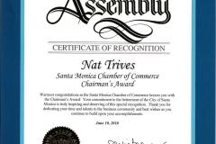 2010-SM-Chamber-of-Commerce-Chairmans-Award-Certificate-fromAssemblymember-Julia-Brownley
